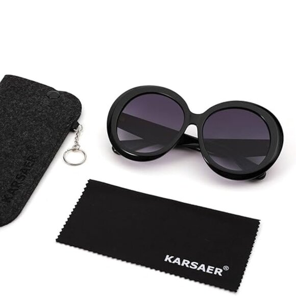 Retro oversized round sunglasses - Picture 6 of 6